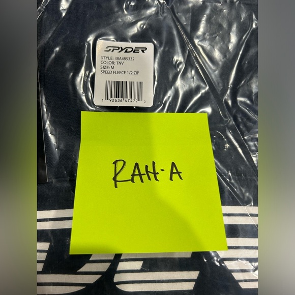 Spyder Mens M Medium Speed Fleece Half Zip Fleece Jacket True Navy Blue NWT - Picture 12 of 12